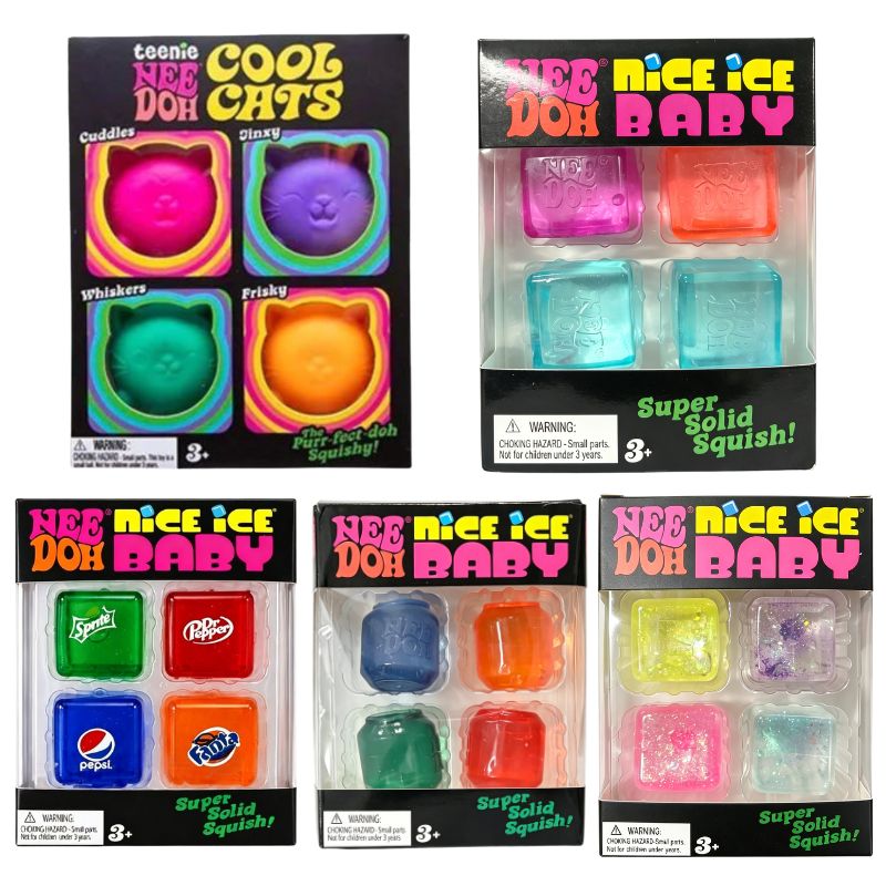Fidget Cube Original - Mini Set de 4 Juguetes Blandos